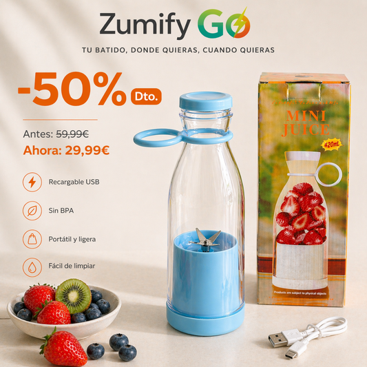 Batidora portátil recargable – smoothies en cualquier lugar