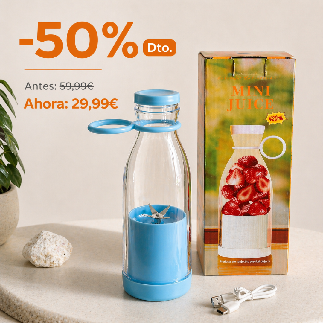 Batidora portátil recargable – smoothies en cualquier lugar